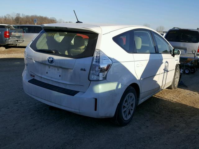 JTDZN3EU2E3297624 - 2014 TOYOTA PRIUS V WHITE photo 4