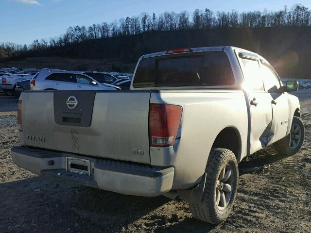 1N6AA07CX8N321928 - 2008 NISSAN TITAN XE SILVER photo 4