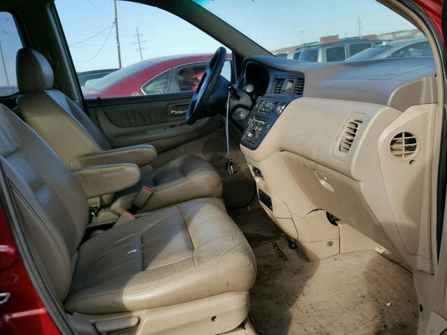 5FNRL18054B114575 - 2004 HONDA ODYSSEY EX MAROON photo 5