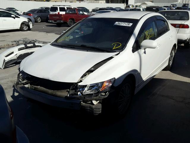 2HGFA16539H339460 - 2009 HONDA CIVIC LX WHITE photo 2