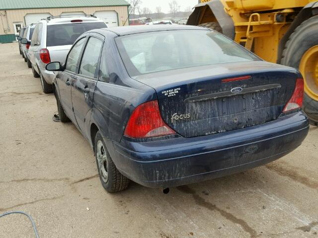 1FAFP33P51W113530 - 2001 FORD FOCUS LX BLUE photo 3