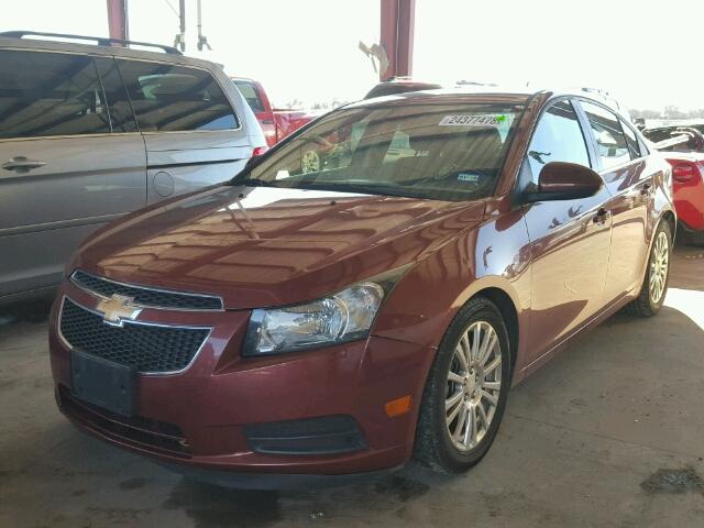 1G1PJ5SC3C7375501 - 2012 CHEVROLET CRUZE ECO BROWN photo 2