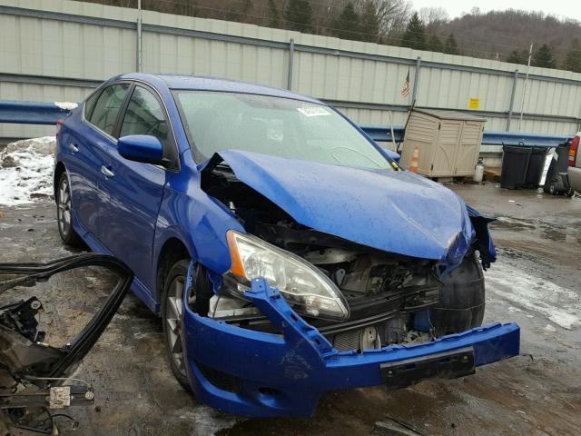 3N1AB7APXEL656948 - 2014 NISSAN SENTRA S BLUE photo 1