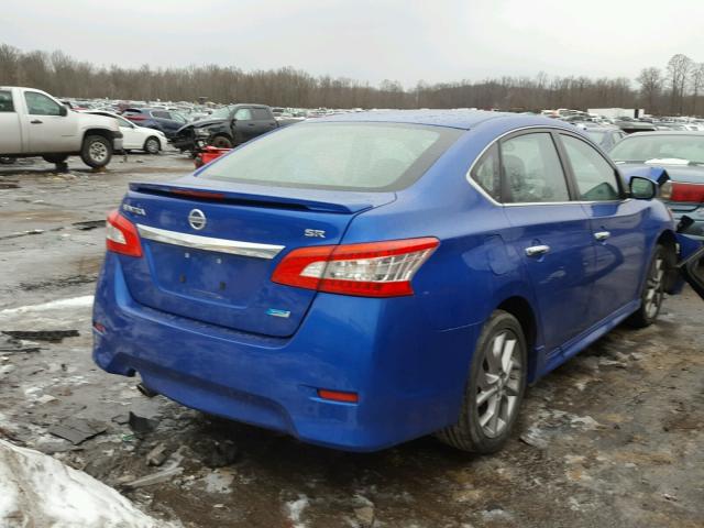 3N1AB7APXEL656948 - 2014 NISSAN SENTRA S BLUE photo 4