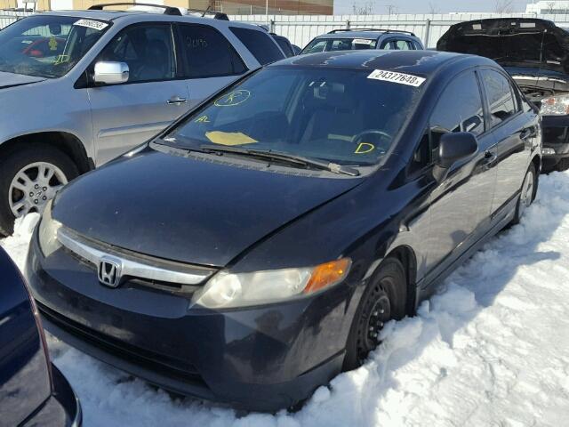 2HGFA16257H038028 - 2007 HONDA CIVIC DX BLACK photo 2