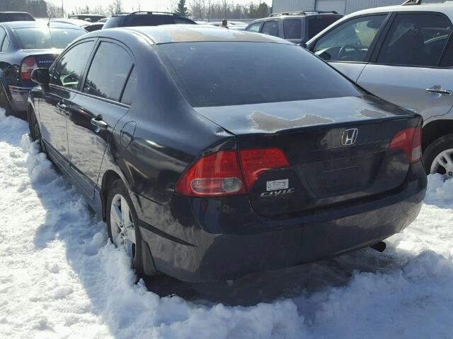 2HGFA16257H038028 - 2007 HONDA CIVIC DX BLACK photo 3