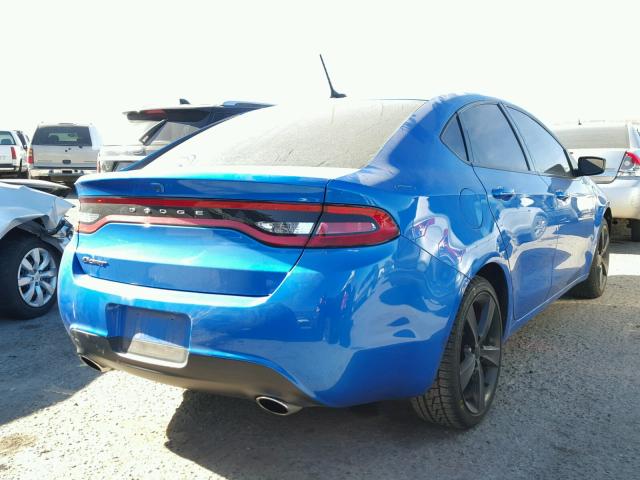 1C3CDFBB3GD516105 - 2016 DODGE DART SXT BLUE photo 4