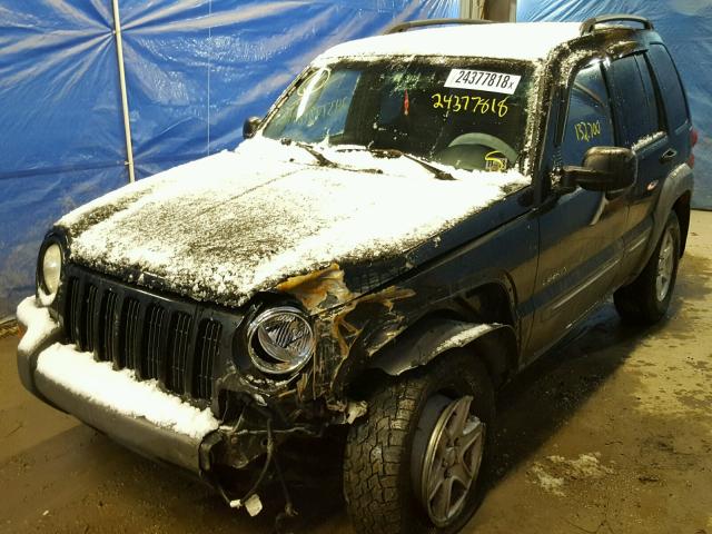 1J4GL48K62W132645 - 2002 JEEP LIBERTY SP BLACK photo 2