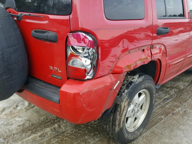 1J4GL58K34W170939 - 2004 JEEP LIBERTY LI RED photo 9