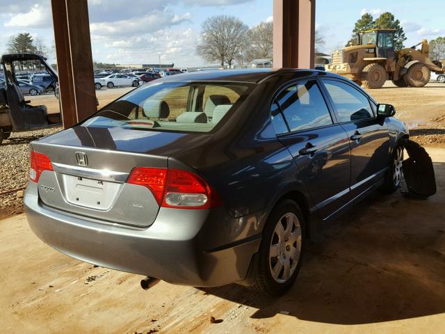 2HGFA16529H319328 - 2009 HONDA CIVIC LX GRAY photo 4