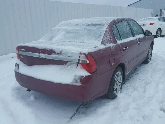 1G1ZS58F27F105310 - 2007 CHEVROLET MALIBU LS MAROON photo 4