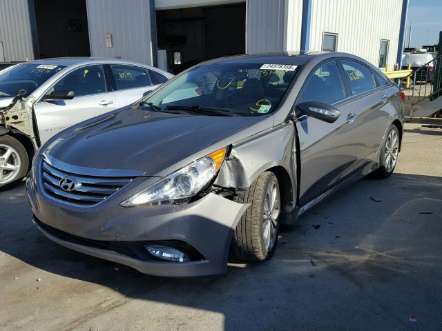 5NPEC4AC1EH826962 - 2014 HYUNDAI SONATA SE GRAY photo 2