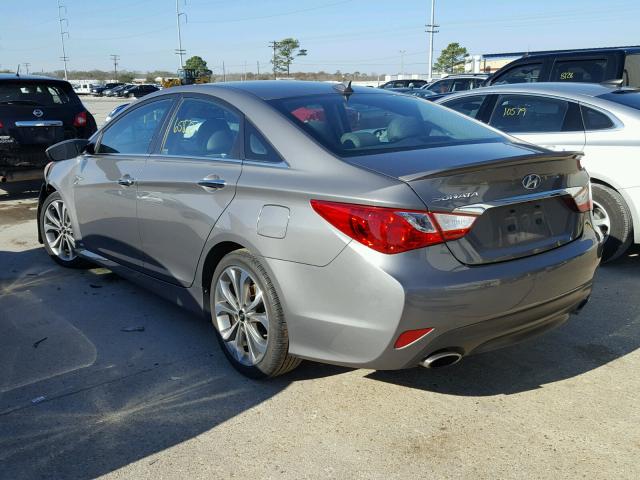 5NPEC4AC1EH826962 - 2014 HYUNDAI SONATA SE GRAY photo 3