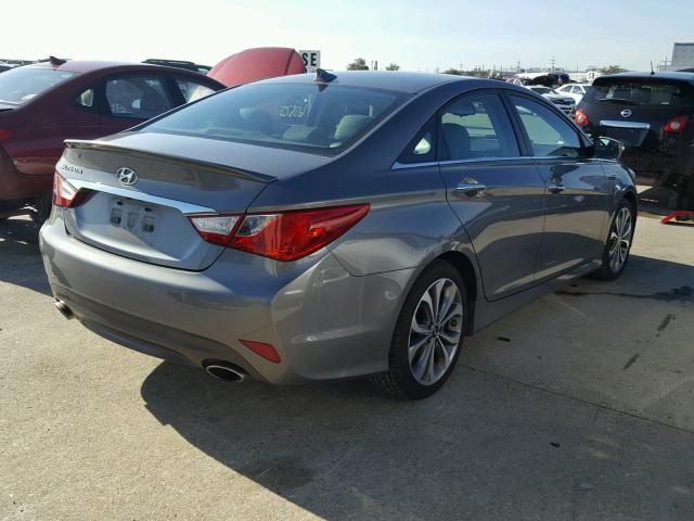 5NPEC4AC1EH826962 - 2014 HYUNDAI SONATA SE GRAY photo 4