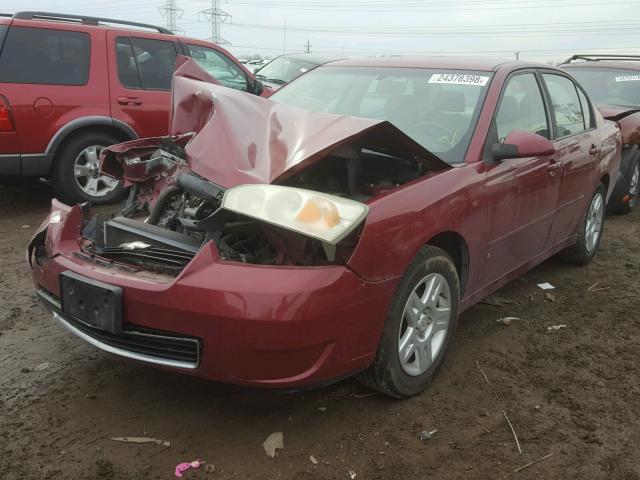 1G1ZT58F17F208697 - 2007 CHEVROLET MALIBU LT MAROON photo 2