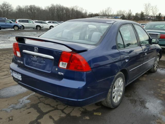 2HGES26753H515593 - 2003 HONDA CIVIC EX BLUE photo 4