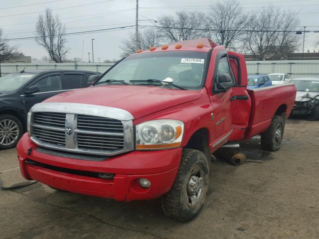 1D7KS28C16J143321 - 2006 DODGE RAM 2500 S RED photo 2