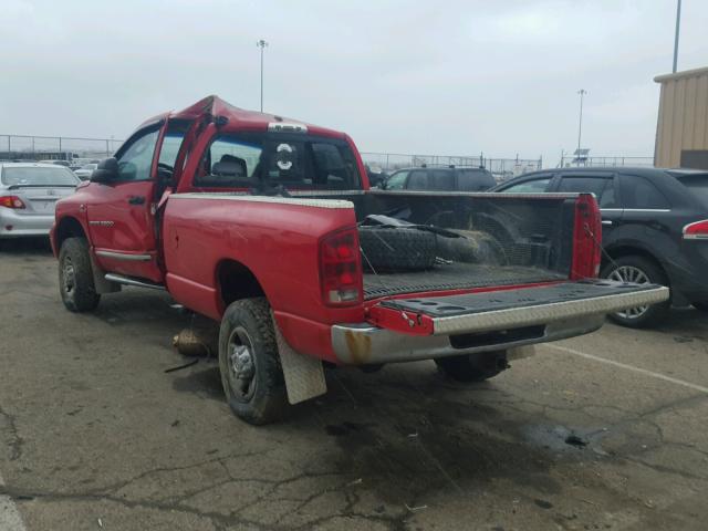 1D7KS28C16J143321 - 2006 DODGE RAM 2500 S RED photo 3