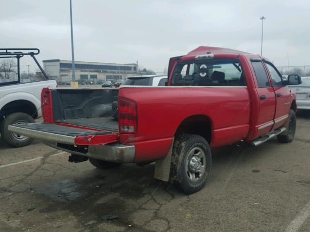 1D7KS28C16J143321 - 2006 DODGE RAM 2500 S RED photo 4