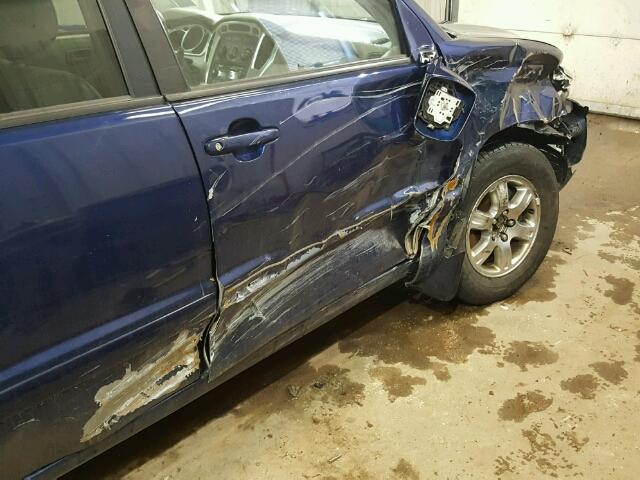 JTEEP21A740039075 - 2004 TOYOTA HIGHLANDER BLUE photo 9