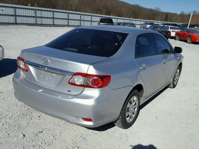 2T1BU4EE2BC548003 - 2011 TOYOTA COROLLA BA SILVER photo 4