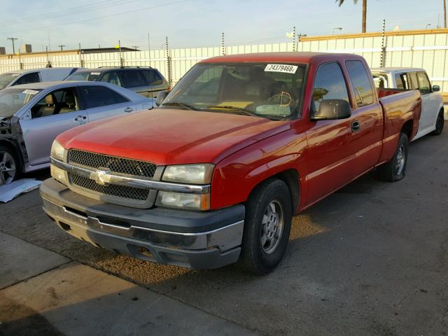 2GCEC19V441307585 - 2004 CHEVROLET SILVERADO RED photo 2