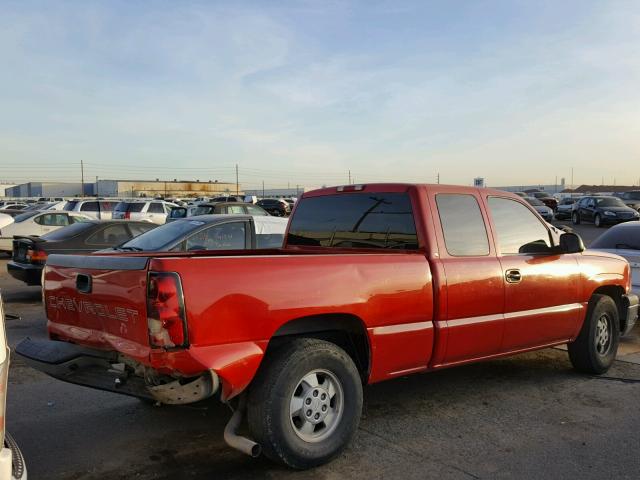 2GCEC19V441307585 - 2004 CHEVROLET SILVERADO RED photo 4