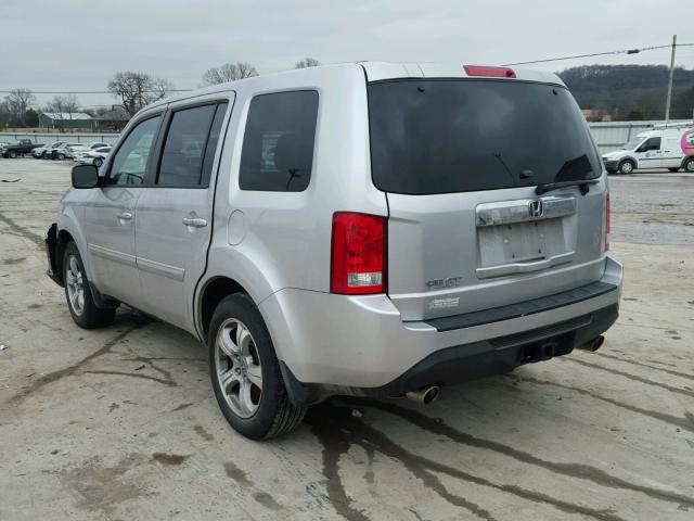 5FNYF3H56CB011447 - 2012 HONDA PILOT EXL SILVER photo 3