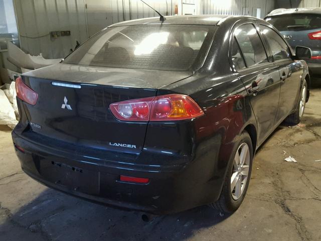 JA3AU26U28U013852 - 2008 MITSUBISHI LANCER ES BLACK photo 4