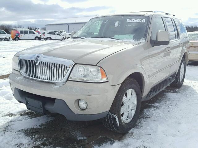 5LMEU88H25ZJ28870 - 2005 LINCOLN AVIATOR BEIGE photo 2