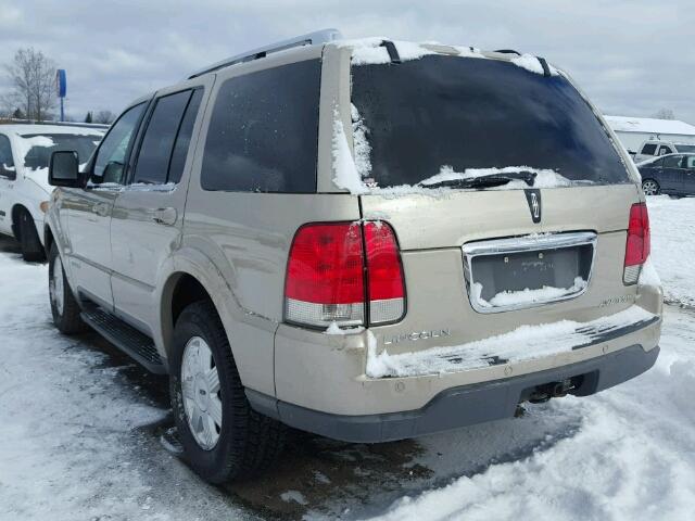 5LMEU88H25ZJ28870 - 2005 LINCOLN AVIATOR BEIGE photo 3