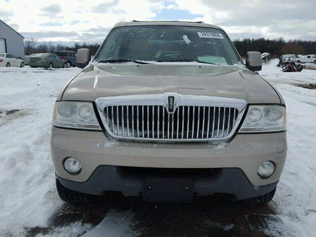 5LMEU88H25ZJ28870 - 2005 LINCOLN AVIATOR BEIGE photo 9