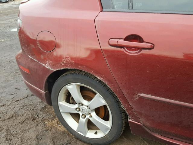 JM1BK324461423588 - 2006 MAZDA 3 S BURGUNDY photo 9