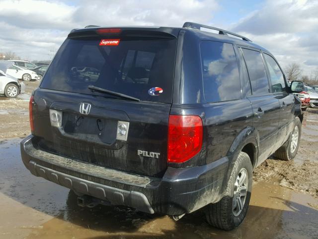 2HKYF18534H532682 - 2004 HONDA PILOT EXL BLACK photo 4