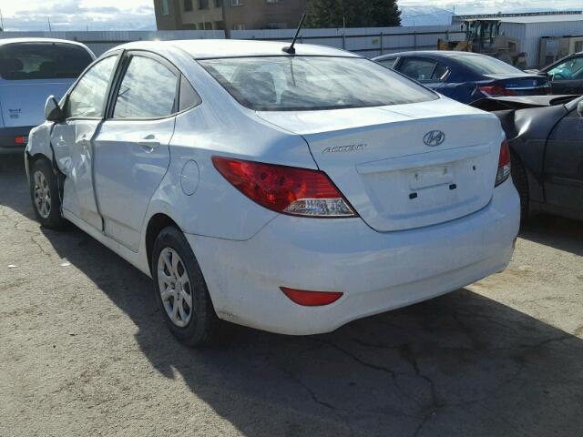 KMHCT4AE4DU549636 - 2013 HYUNDAI ACCENT GLS WHITE photo 3