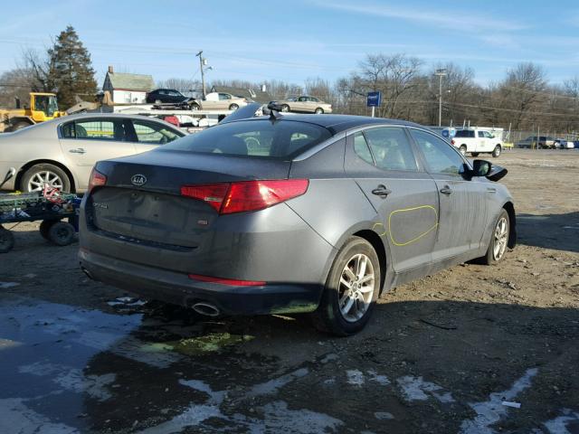 KNAGM4A79B5174898 - 2011 KIA OPTIMA LX GRAY photo 4