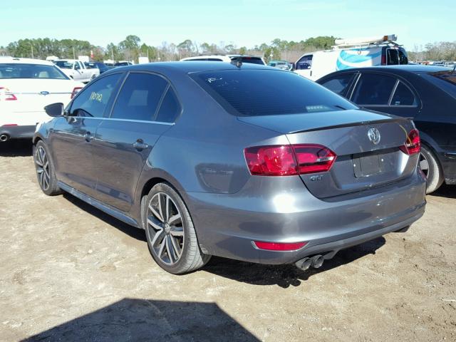 3VW567AJ1DM232465 - 2013 VOLKSWAGEN JETTA GLI GRAY photo 3