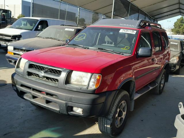 5N1ED28Y6YC574639 - 2000 NISSAN XTERRA XE RED photo 2