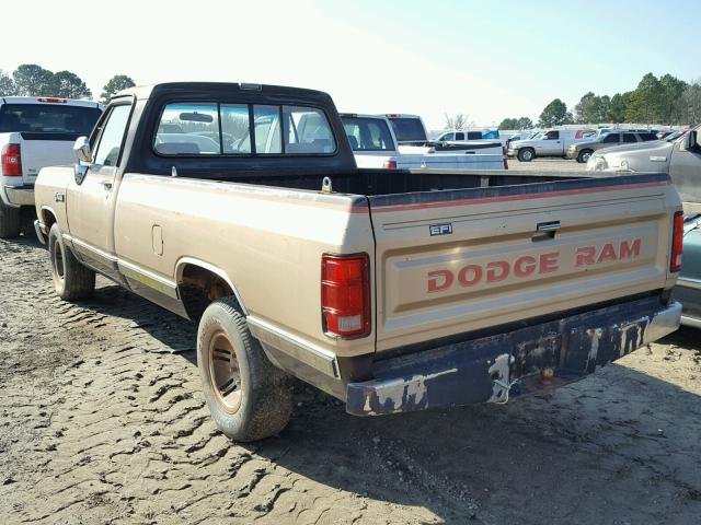 1B7GE16Y4LS610334 - 1990 DODGE D-SERIES D GOLD photo 3