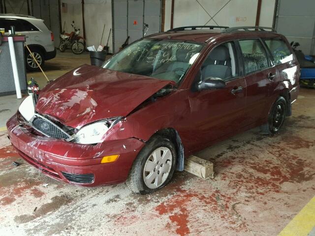 1FAHP36N67W121261 - 2007 FORD FOCUS ZXW BURGUNDY photo 2