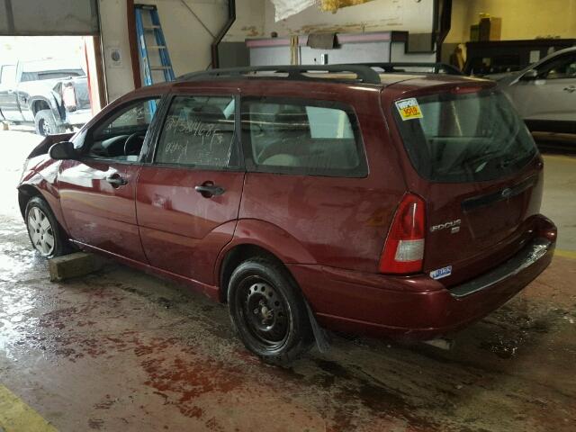 1FAHP36N67W121261 - 2007 FORD FOCUS ZXW BURGUNDY photo 3