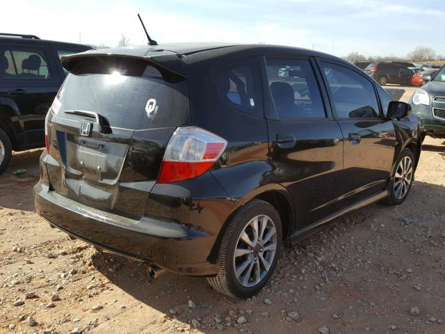 JHMGE8H51DC006147 - 2013 HONDA FIT SPORT BLACK photo 4