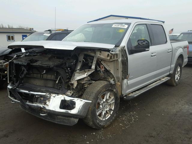 1FTEW1EP6FFC95255 - 2015 FORD F150 SUPER SILVER photo 2