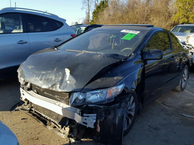 2HGFG12899H525115 - 2009 HONDA CIVIC EX BLACK photo 2