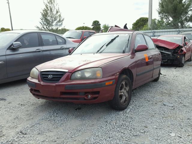 KMHDN56D65U137028 - 2005 HYUNDAI ELANTRA GL BURGUNDY photo 2