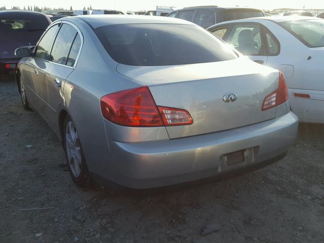 JNKCV51E63M326757 - 2003 INFINITI G35 SILVER photo 3