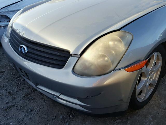 JNKCV51E63M326757 - 2003 INFINITI G35 SILVER photo 9