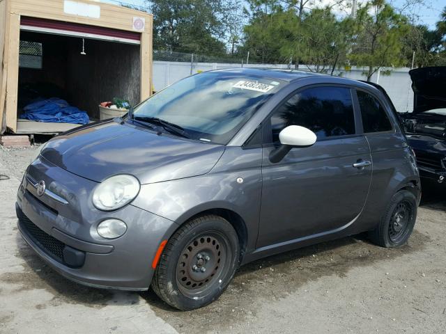 3C3CFFAR4CT148918 - 2012 FIAT 500 POP GRAY photo 2