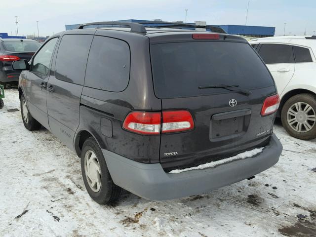 4T3ZF13C01U336584 - 2001 TOYOTA SIENNA LE BROWN photo 3