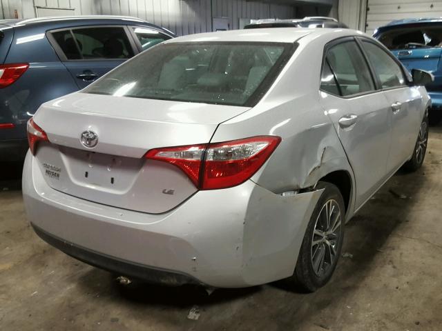 2T1BURHE5GC523953 - 2016 TOYOTA COROLLA L GRAY photo 4